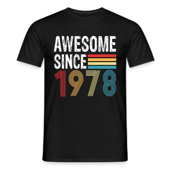 Awesome Since 1978 Geburtstag 1978 Vintage 1978 - Männer T-Shirt - Schwarz - Vorne - AI Model Male 178 light (178cm)