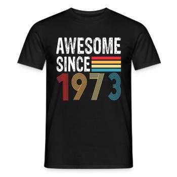 Awesome Since 1973 Birthday 1973 Vintage 1973 - Men's T-Shirt - black - Front - AI Model Male 178 light (178cm)