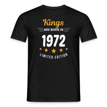 Kings SIND GEBOREN IM JAHR 1972 - Männer T-Shirt - Schwarz - Vorne - AI Model Male 178 light (178cm)