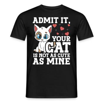Katzenbesitzer Katze Katzenliebhaber Lustig - Männer T-Shirt - Schwarz - Vorne - AI Model Male 178 light (178cm)
