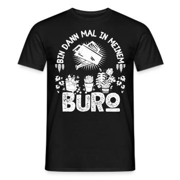 Bin Dann Mal In Meinem Büro Für Hobbygärtner - Männer T-Shirt - Schwarz - Vorne - AI Model Male 178 light (178cm)