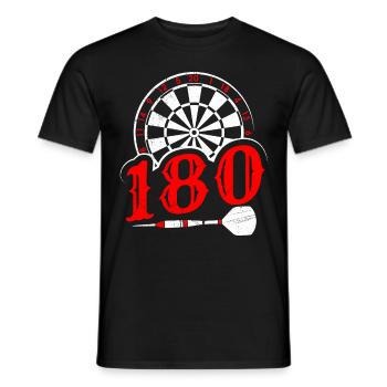 Darts 180 Dartboard Darts Arrow 180 Darts - Men's T-Shirt - black - Front - AI Model Male 178 light (178cm)