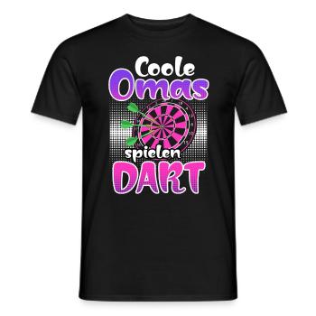 Coole Omas spielen Dart Frauen Darts Zubehör Dart - Männer T-Shirt - Schwarz - Vorne - AI Model Male 178 light (178cm)