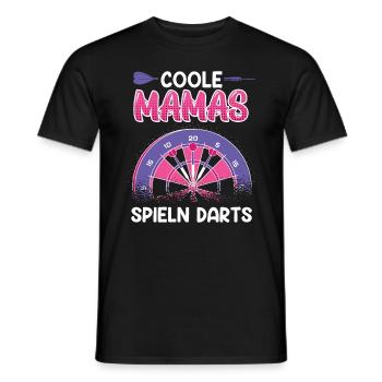 Coole Mamas spielen Dart Frauen Darts Zubehör Dart - Männer T-Shirt - Schwarz - Vorne - AI Model Male 178 light (178cm)