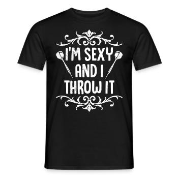 Real Women Play Darts Ladies Darts Accessories Darts - Men's T-Shirt - black - Front - AI Model Male 178 light (178cm)