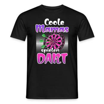 Coole Mamas spielen Dart Frauen Darts Zubehör Dart - Männer T-Shirt - Schwarz - Vorne - AI Model Male 178 light (178cm)