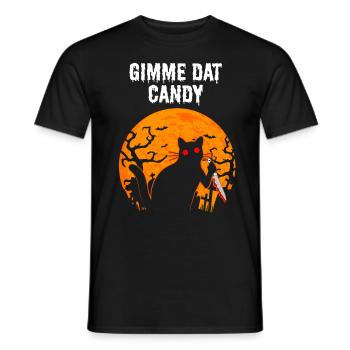 Gimme Dat Candy Katze Gruseliges Halloween - Männer T-Shirt - Schwarz - Vorne - AI Model Male 178 light (178cm)