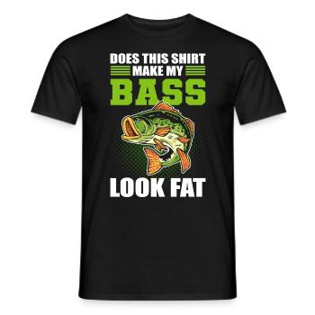 Does This Shirt Make My Bass Look Fat Fish Bass - Männer T-Shirt - Schwarz - Vorne - AI Model Male 178 light (178cm)