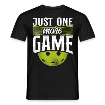 Pickleball Just One More Game - Men's T-Shirt - black - Front - AI Model Male 178 light (178cm)