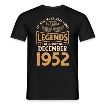 70. Geburtstag Die Legenden wurden im Dezember 195 - Männer T-Shirt - Schwarz - Vorne - AI Model Male 178 light (178cm)