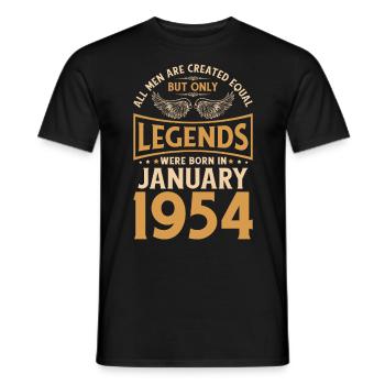 Geburtstag Legenden wurden im Januar 1954 geboren - Männer T-Shirt - Schwarz - Vorne - AI Model Male 178 light (178cm)