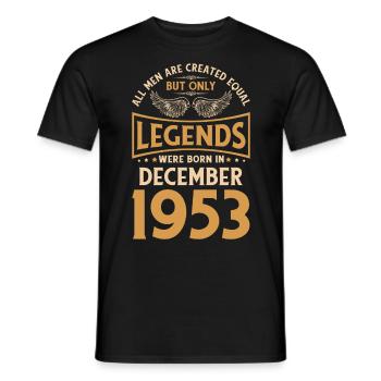 70. Geburtstag Die Legenden wurden im Dezember 195 - Männer T-Shirt - Schwarz - Vorne - AI Model Male 178 light (178cm)
