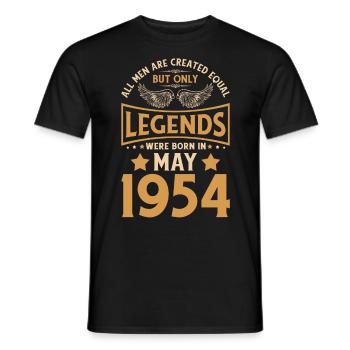 Geburtstag Legenden wurden im Mai 1954 geboren - Männer T-Shirt - Schwarz - Vorne - AI Model Male 178 light (178cm)