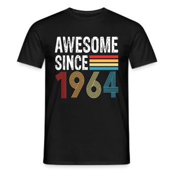 Awesome Since 1964 Birthday 1964 Vintage 1964 - Men's T-Shirt - black - Front - AI Model Male 178 light (178cm)