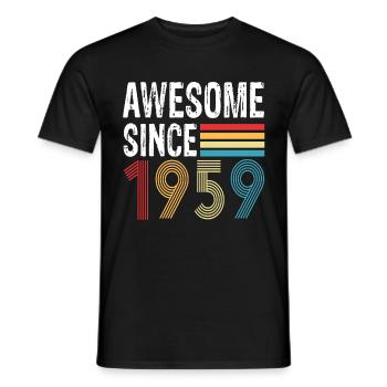 Awesome Since 1959 Birthday 1959 Vintage 1959 - Men's T-Shirt - black - Front - AI Model Male 178 light (178cm)