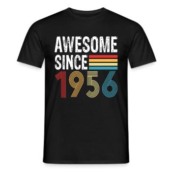 Awesome Since 1956 Geburtstag 1956 Vintage 1956 - Männer T-Shirt - Schwarz - Vorne - AI Model Male 178 light (178cm)