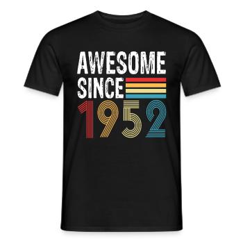 Awesome Since 1952 Birthday 1952 Vintage 1952 - Men's T-Shirt - black - Front - AI Model Male 178 light (178cm)