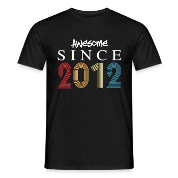 Awesome Since 2012 Birthday 2012 Vintage 2012 - Men's T-Shirt - black - Front - AI Model Male 178 light (178cm)