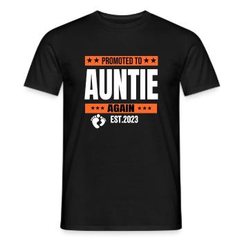 Promoted To Auntie Again est 2023 /AuntieTo Be - Männer T-Shirt - Schwarz - Vorne - AI Model Male 178 light (178cm)