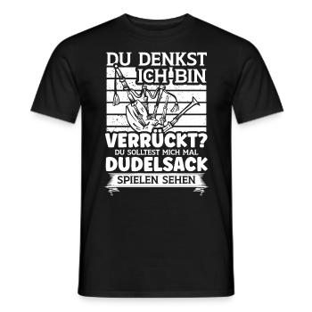 Dudelsack Dudelsack-Musiker Schottisch - Männer T-Shirt - Schwarz - Vorne - AI Model Male 178 light (178cm)