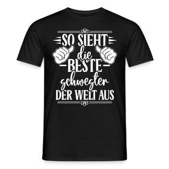 Beste Schwester Der Welt Aus Lustig Schwesterchen - Männer T-Shirt - Schwarz - Vorne - AI Model Male 178 light (178cm)