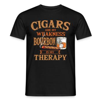 Zigarren Bourbon Smoker Whisky Trinker - Männer T-Shirt - Schwarz - Vorne - AI Model Male 178 light (178cm)