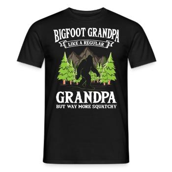 Bigfoot Like A Normal Grandpa Sasquatch Grandfather - Men's T-Shirt - black - Front - AI Model Male 178 light (178cm)
