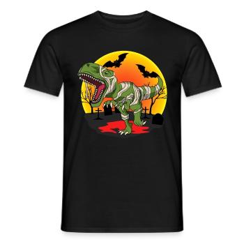 Mummy T-rex Dinosaur Tyrannosaurus Halloween - Men's T-Shirt - black - Front - AI Model Male 178 light (178cm)