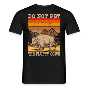 Bison Fluffy Cows Éleveur de bovins Éleveur - T-shirt homme - noir - Devant - AI Model Male 178 light (178cm)