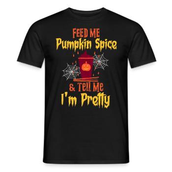 Citrouille Épice Café Citrouille Automne Halloween - T-shirt homme - noir - Devant - AI Model Male 178 light (178cm)