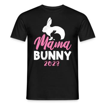 Mama Rabbit 2023 get pregnant Mother Mom - Men's T-Shirt - black - Front - AI Model Male 178 light (178cm)
