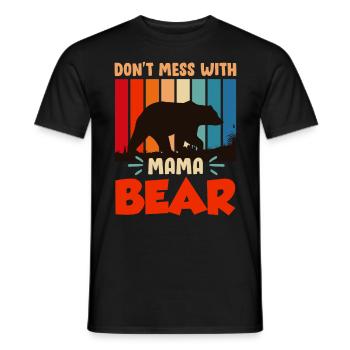 Mama Bear Familie Kinder Tochter Sohn Mama - Männer T-Shirt - Schwarz - Vorne - AI Model Male 178 light (178cm)