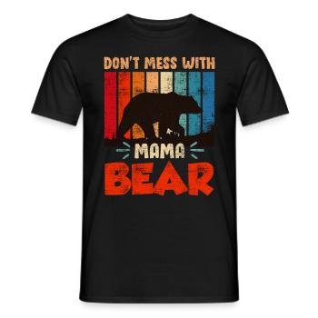 Mama Bear Familie Kinder Tochter Sohn Mama - Männer T-Shirt - Schwarz - Vorne - AI Model Male 178 light (178cm)
