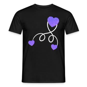 Pregnant Baby Love pregnant with twins - Men's T-Shirt - black - Front - AI Model Male 178 light (178cm)