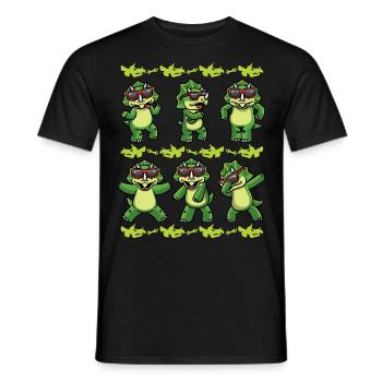 Triceratops Dinosaure Dino Boys Fille - T-shirt homme - noir - Devant - AI Model Male 178 light (178cm)