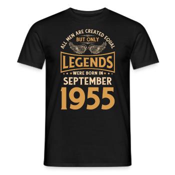 Birthday The legends were published in September 1955 g - Men's T-Shirt - black - Front - AI Model Male 178 light (178cm)