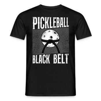 Pickleball Pickleball Black Belt - Männer T-Shirt - Schwarz - Vorne - AI Model Male 178 light (178cm)