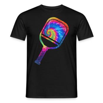Pickleball Paddle Tie Dye Retro - Men's T-Shirt - black - Front - AI Model Male 178 light (178cm)