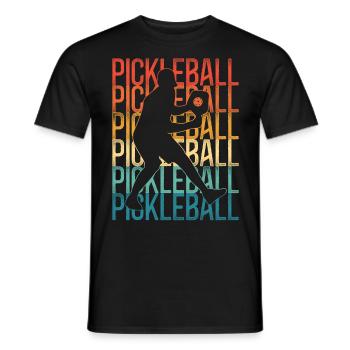 Pickleball Rétro Vintage - T-shirt homme - noir - Devant - AI Model Male 178 light (178cm)