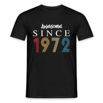 Génial depuis 1972 Anniversaire 1972 Millésime 1972 - T-shirt homme - noir - Devant - AI Model Male 178 light (178cm)