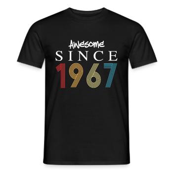 Awesome Since 1967 Birthday 1967 Vintage 1967 - Men's T-Shirt - black - Front - AI Model Male 178 light (178cm)