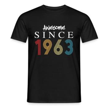 Génial depuis 1963 Anniversaire 1963 Millésime 1963 - T-shirt homme - noir - Devant - AI Model Male 178 light (178cm)