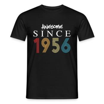 Awesome Since 1956 Geburtstag 1956 Vintage 1956 - Männer T-Shirt - Schwarz - Vorne - AI Model Male 178 light (178cm)