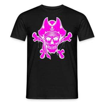 Totenkopf Pirat Piraten Piratenflagge Totenschädel - Männer T-Shirt - Schwarz - Vorne - AI Model Male 178 light (178cm)