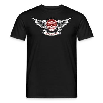 Motorrad Motorradfahrer Biker Feuerstuhl Biken - Männer T-Shirt - Schwarz - Vorne - AI Model Male 178 light (178cm)
