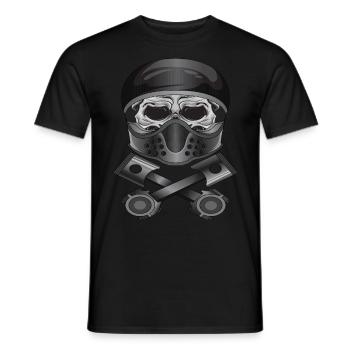 Motorrad Motorradfahrer Biker Feuerstuhl Biken - Männer T-Shirt - Schwarz - Vorne - AI Model Male 178 light (178cm)