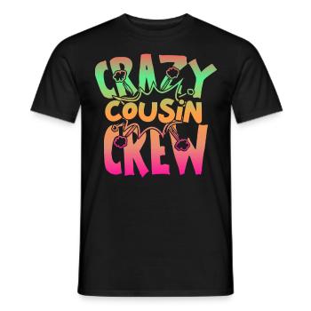 Crazy Cousin Crew - T-shirt homme - noir - Devant - AI Model Male 178 light (178cm)