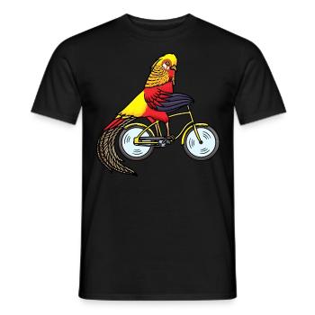 Golden Pheasant Bird Vélo Cycliste - T-shirt homme - noir - Devant - AI Model Male 178 light (178cm)