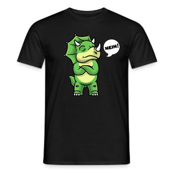 Sturer Triceratops Dinosaurier Nein Dino Jungen - Männer T-Shirt - Schwarz - Vorne - AI Model Male 178 light (178cm)