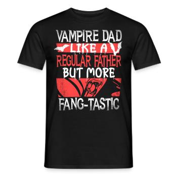 Papa vampire Halloween - T-shirt homme - noir - Devant - AI Model Male 178 light (178cm)